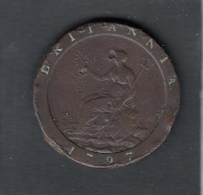 Beschrijving: 1 Penny  GEORGIUS III  